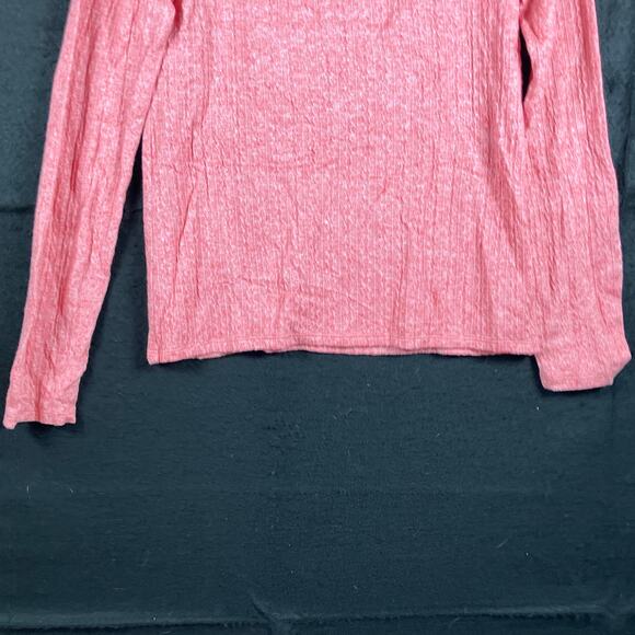LOFT Outlet Womens Blouse Pink Sleeve U Neck Long Sleeved Stretch Medium - Picture 3 of 12